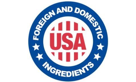 Dietary supplement made in the USA quality badge